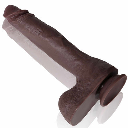 Alex 10.4 inch Ultra Realistic Huge Dildo & Super Realistic Glan Black Dildo
